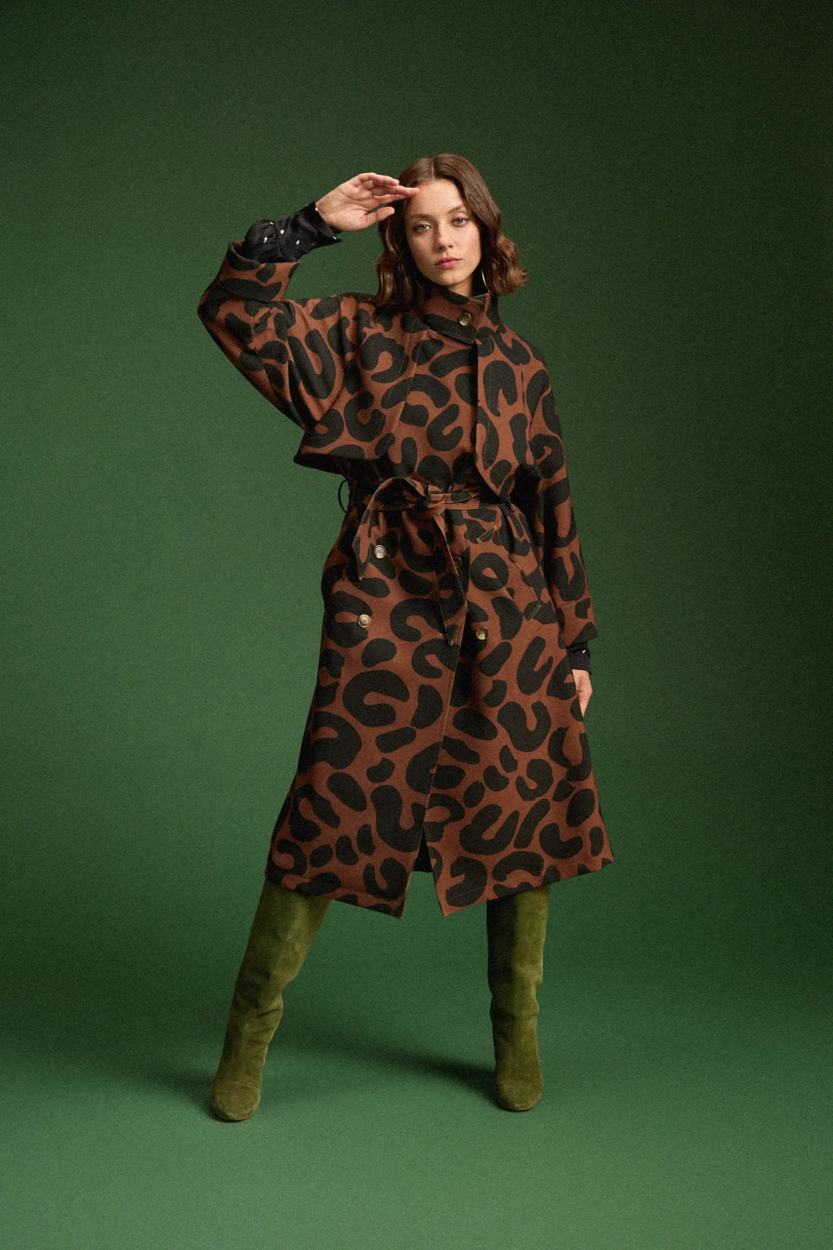 Make My Lemonade TRENCH RAOUL LEOPARD< Vestes & Manteaux