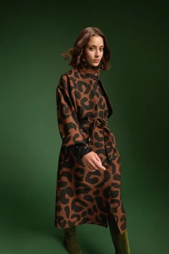 Make My Lemonade TRENCH RAOUL LEOPARD< Vestes & Manteaux