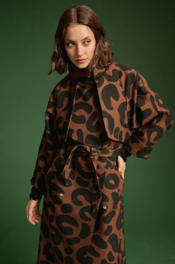Make My Lemonade TRENCH RAOUL LEOPARD< Vestes & Manteaux