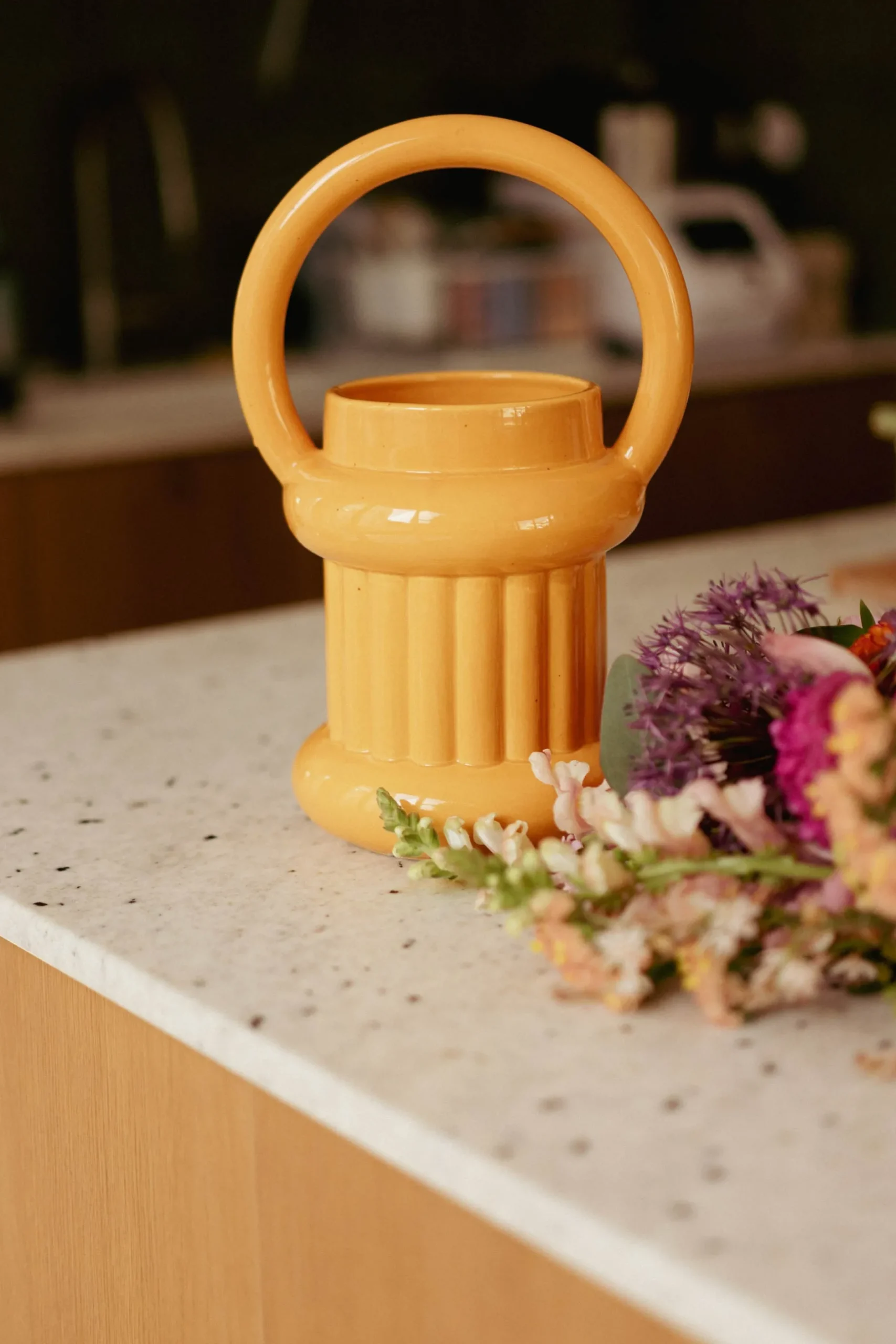 Make My Lemonade VASE OLIVER YELLOW< Décorations